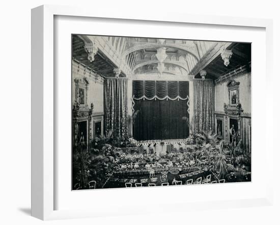 The Waterloo Chamber, Windsor Castle, Fitted as a theatre for the State Plays of 1891, c1891,(1901-Eyre & Spottiswoode-Framed Photographic Print