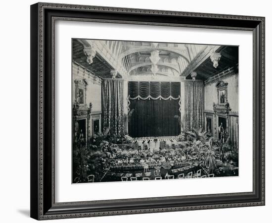 The Waterloo Chamber, Windsor Castle, Fitted as a theatre for the State Plays of 1891, c1891,(1901-Eyre & Spottiswoode-Framed Photographic Print