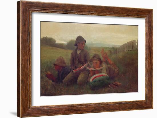 The Watermelon Boys, 1876-Winslow Homer-Framed Giclee Print