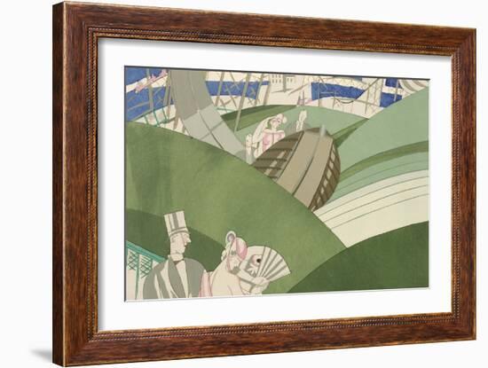 The Watershute at the Fair, circa 1920-Charles Martin-Framed Giclee Print