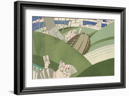 The Watershute at the Fair, circa 1920-Charles Martin-Framed Giclee Print