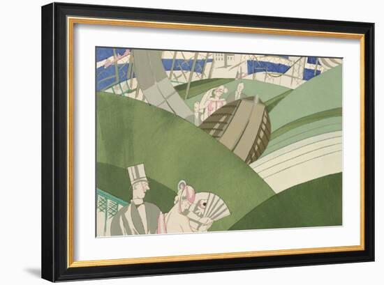 The Watershute at the Fair, circa 1920-Charles Martin-Framed Giclee Print