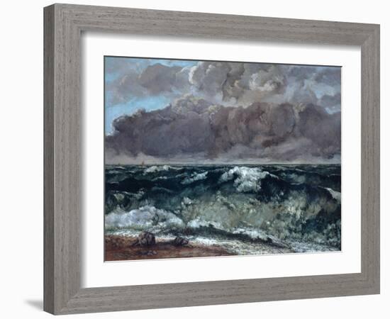 The Wave, 1867-1869-Gustave Courbet-Framed Premium Giclee Print
