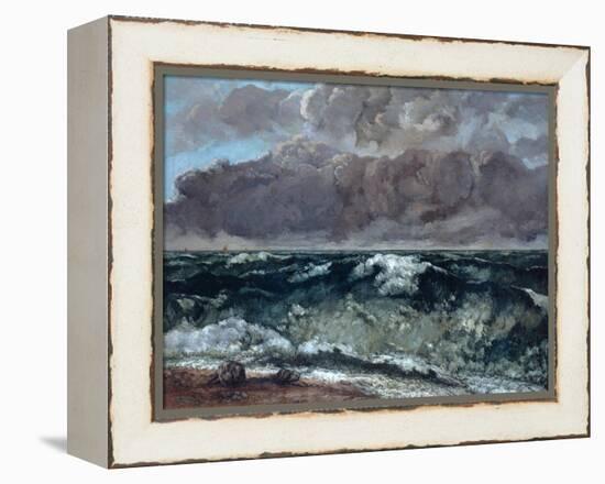 The Wave, 1867-1869-Gustave Courbet-Framed Premier Image Canvas