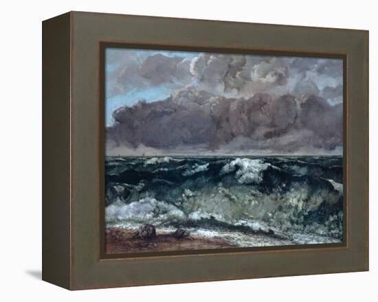 The Wave, 1867-1869-Gustave Courbet-Framed Premier Image Canvas