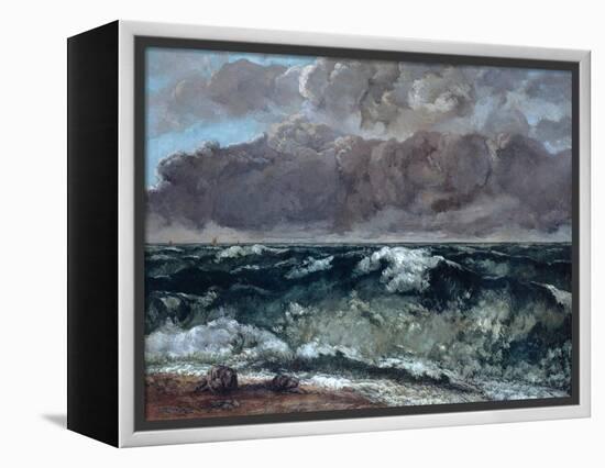 The Wave, 1867-1869-Gustave Courbet-Framed Premier Image Canvas