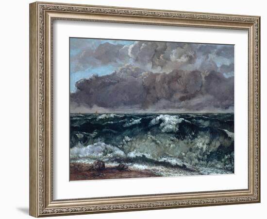 The Wave, 1867-1869-Gustave Courbet-Framed Giclee Print