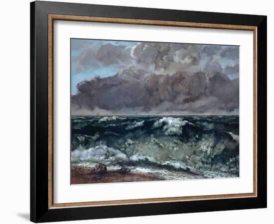 The Wave, 1867-1869-Gustave Courbet-Framed Giclee Print