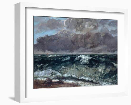 The Wave, 1867-1869-Gustave Courbet-Framed Giclee Print