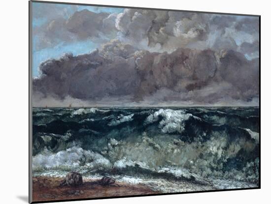 The Wave, 1867-1869-Gustave Courbet-Mounted Giclee Print