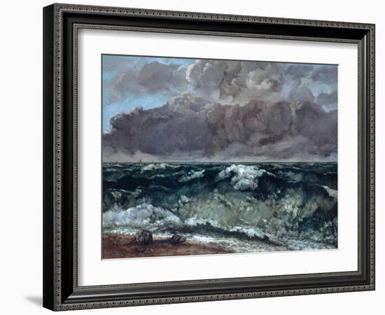 The Wave, 1867-1869-Gustave Courbet-Framed Giclee Print