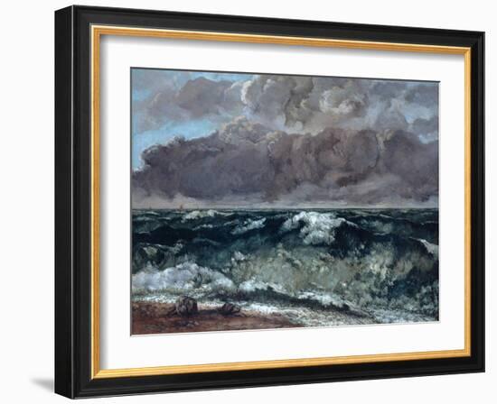 The Wave, 1867-1869-Gustave Courbet-Framed Giclee Print