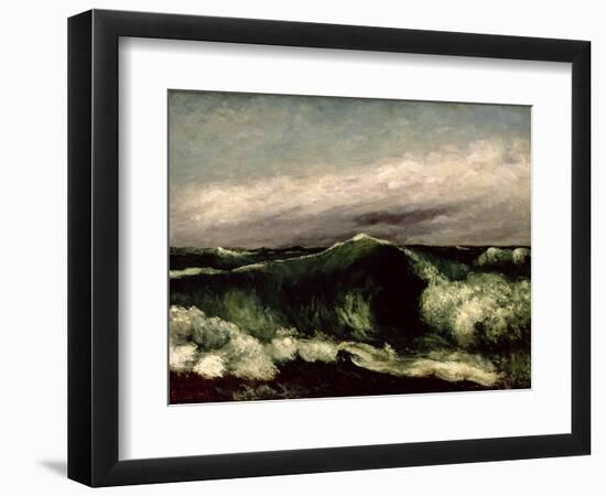 The Wave, 1869 (Oil on Canvas)-Gustave Courbet-Framed Giclee Print
