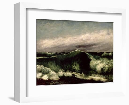 The Wave, 1869 (Oil on Canvas)-Gustave Courbet-Framed Giclee Print