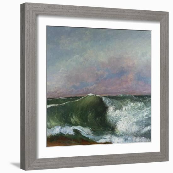 The Wave, 1870-Gustave Courbet-Framed Giclee Print