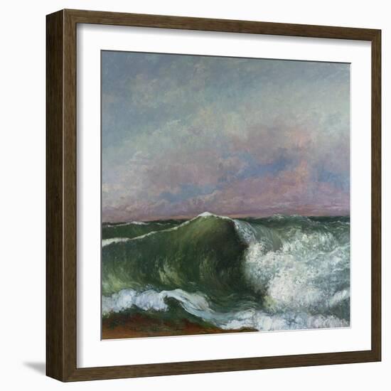 The Wave, 1870-Gustave Courbet-Framed Giclee Print