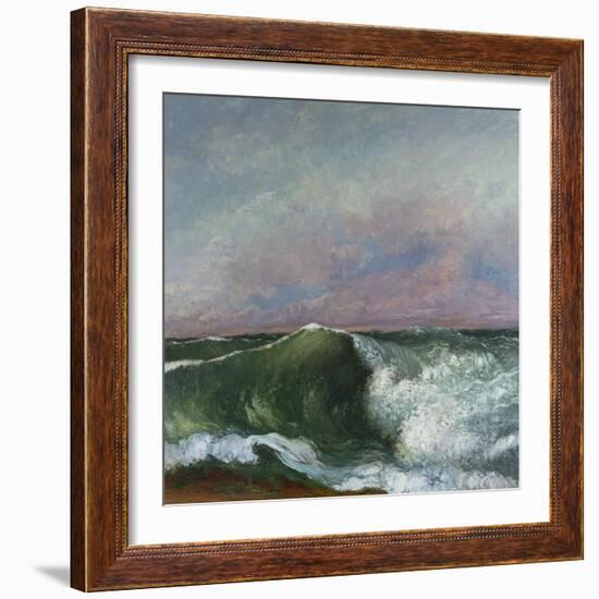 The Wave, 1870-Gustave Courbet-Framed Giclee Print