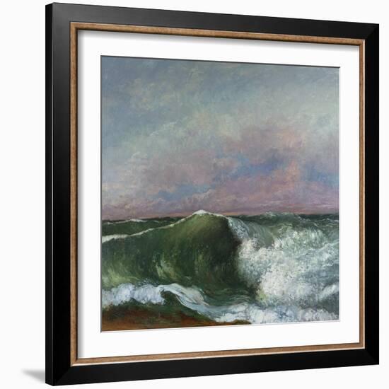 The Wave, 1870-Gustave Courbet-Framed Giclee Print