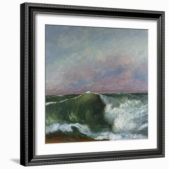 The Wave, 1870-Gustave Courbet-Framed Giclee Print