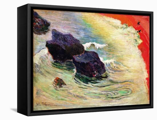The Wave, 1888 (Oil on Canvas)-Paul Gauguin-Framed Premier Image Canvas