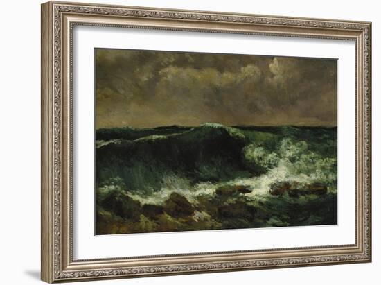 The Wave, about 1870-Gustave Courbet-Framed Giclee Print