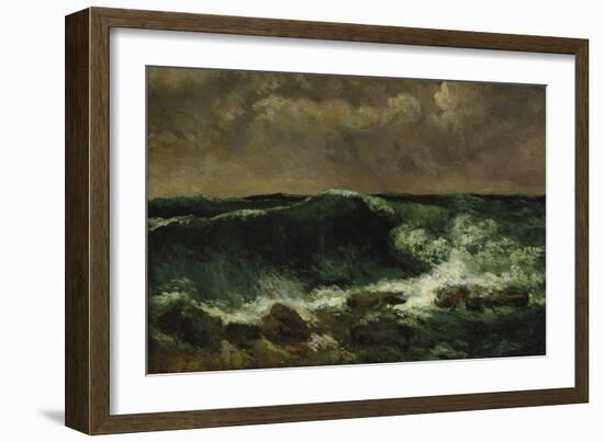 The Wave, about 1870-Gustave Courbet-Framed Giclee Print