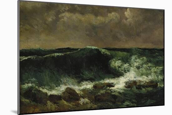 The Wave, about 1870-Gustave Courbet-Mounted Giclee Print