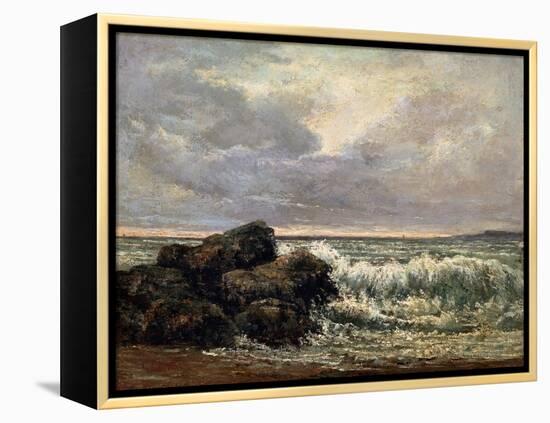 The Wave, C1870-Gustave Courbet-Framed Premier Image Canvas