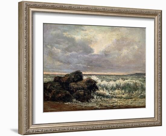 The Wave, C1870-Gustave Courbet-Framed Giclee Print