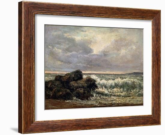 The Wave, C1870-Gustave Courbet-Framed Giclee Print