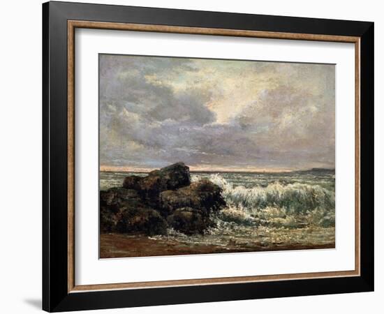 The Wave, C1870-Gustave Courbet-Framed Giclee Print