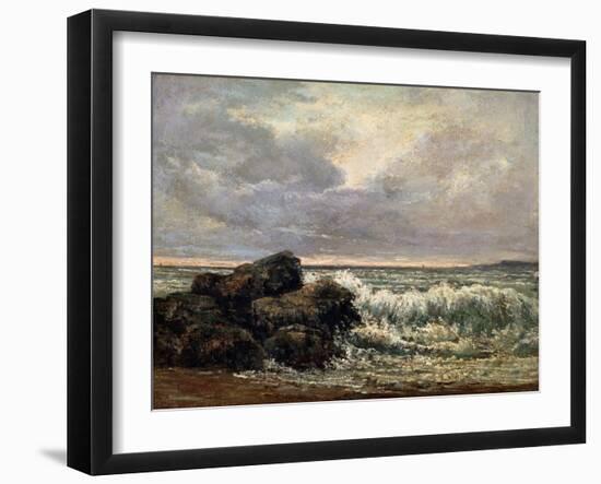 The Wave, C1870-Gustave Courbet-Framed Giclee Print