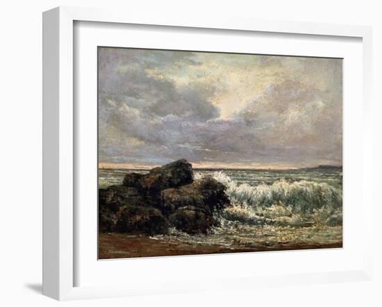 The Wave, C1870-Gustave Courbet-Framed Giclee Print