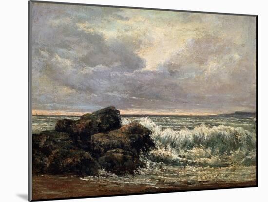 The Wave, C1870-Gustave Courbet-Mounted Giclee Print