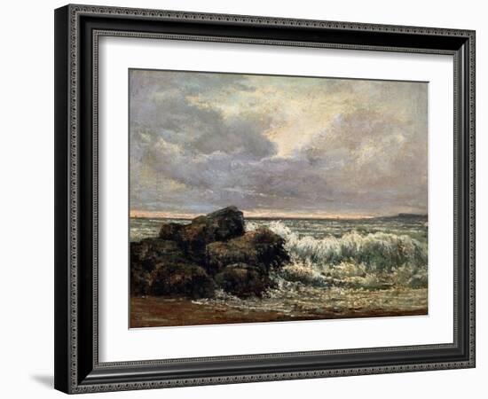 The Wave, C1870-Gustave Courbet-Framed Giclee Print