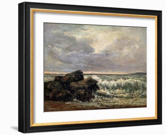 The Wave, C1870-Gustave Courbet-Framed Giclee Print