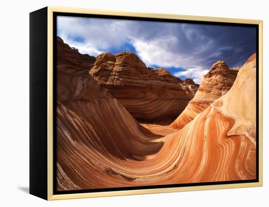 The Wave Formation in Coyote Buttes, Paria Canyon, Arizona, USA-Adam Jones-Framed Premier Image Canvas