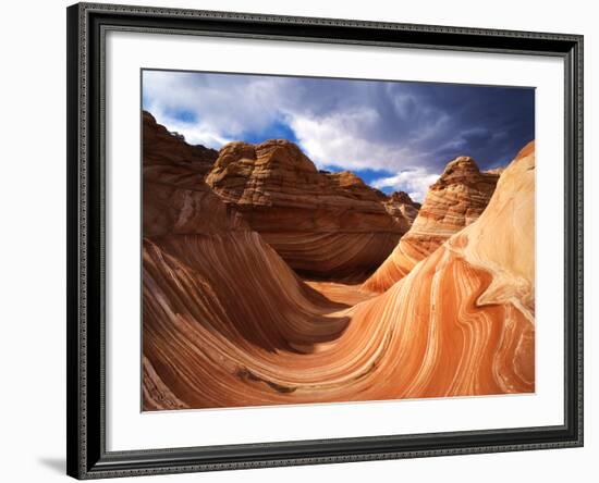 The Wave Formation in Coyote Buttes, Paria Canyon, Arizona, USA-Adam Jones-Framed Photographic Print