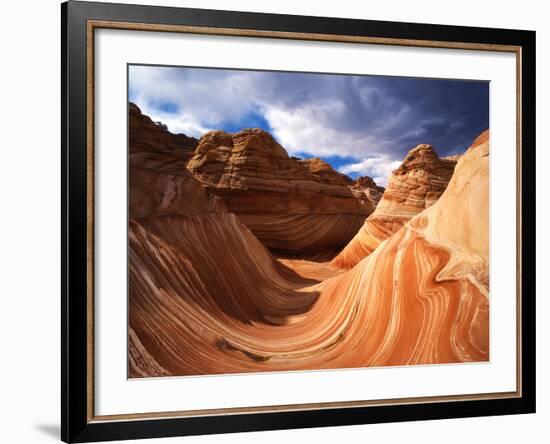 The Wave Formation in Coyote Buttes, Paria Canyon, Arizona, USA-Adam Jones-Framed Photographic Print