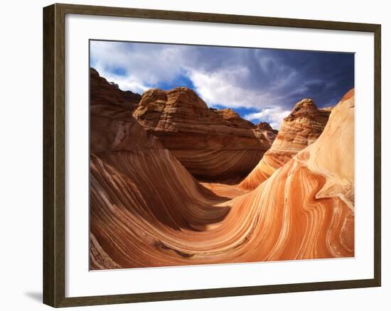 The Wave Formation in Coyote Buttes, Paria Canyon, Arizona, USA-Adam Jones-Framed Photographic Print