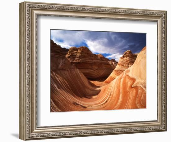 The Wave Formation in Coyote Buttes, Paria Canyon, Arizona, USA-Adam Jones-Framed Photographic Print