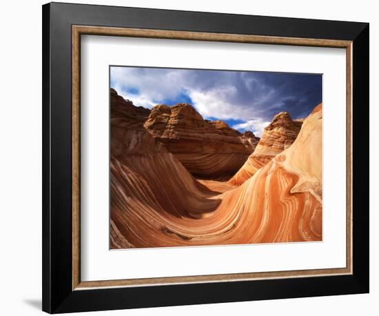 The Wave Formation in Coyote Buttes, Paria Canyon, Arizona, USA-Adam Jones-Framed Photographic Print