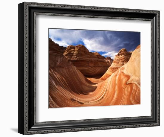 The Wave Formation in Coyote Buttes, Paria Canyon, Arizona, USA-Adam Jones-Framed Photographic Print