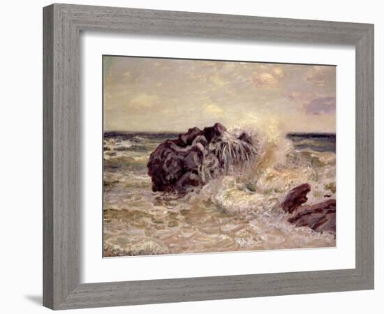 The Wave, Lady's Cove, Langland Bay, 1897-Alfred Sisley-Framed Giclee Print