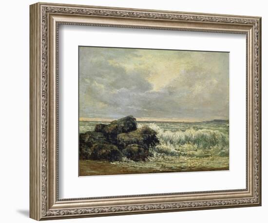 The Wave, Um 1870-Gustave Courbet-Framed Giclee Print