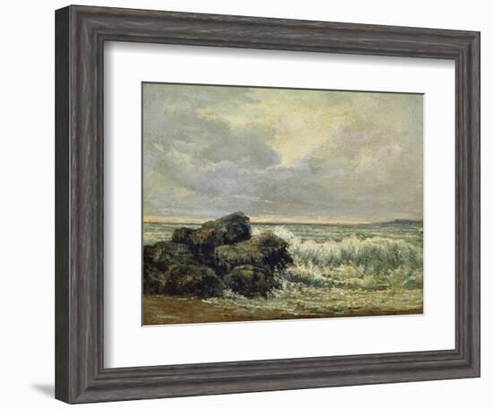 The Wave, Um 1870-Gustave Courbet-Framed Giclee Print