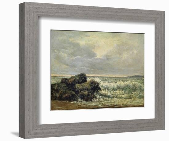 The Wave, Um 1870-Gustave Courbet-Framed Giclee Print