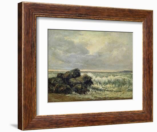 The Wave, Um 1870-Gustave Courbet-Framed Giclee Print