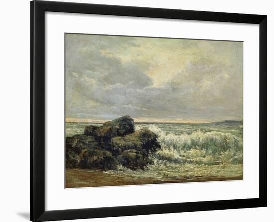 The Wave, Um 1870-Gustave Courbet-Framed Giclee Print