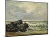 The Wave, Um 1870-Gustave Courbet-Mounted Giclee Print